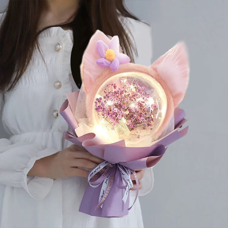 Eternal Flower Cartoon Bouquet with Stars - Mother's Day & Birthday Gift | The Couple Corner