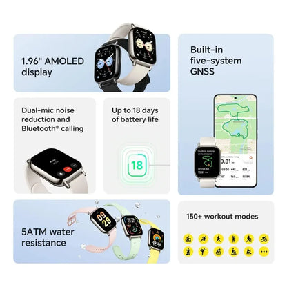 Global Version Xiaomi Redmi Watch 5 Lite 1.96'' AMOLED Screen Bluetooth GNSS 150+ Sport Modes Blood Oxygen 18 Days Battery Life | The Couple Corner