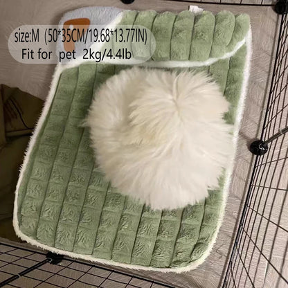 Wanwo Dog Kennel Mat - Warm Corduroy Bed with Removable Washable Cover | Pet Bed The Couple Corner