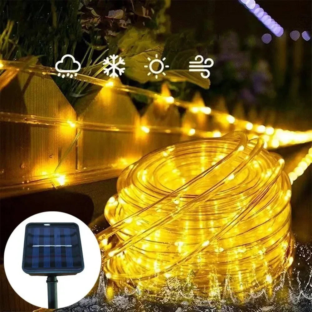 Solar Rope Lights Outdoor - LED PVC Tube Fairy String Lights for Garden, Wedding, Birthday & Christmas Decor | The Couple Corner
