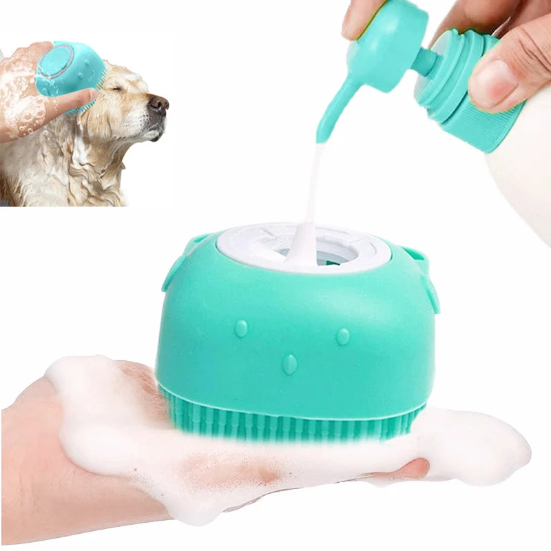 Pet Bathing Brush – Soft Silicone Massager for Dogs and Cats