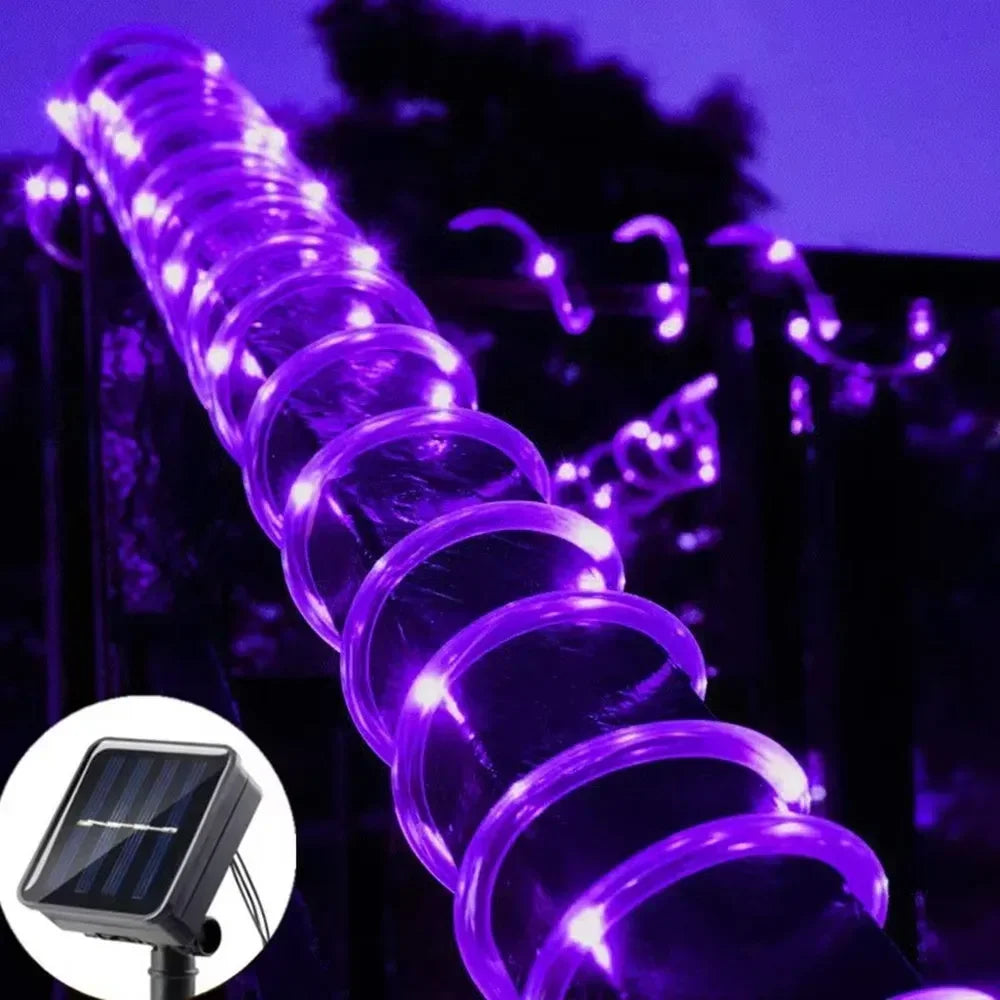 Solar Rope Lights Outdoor - LED PVC Tube Fairy String Lights for Garden, Wedding, Birthday & Christmas Decor | The Couple Corner