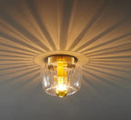 Romantic Ancient Style Wall Lamp - Nordic Retro Glass Sconce for Couples' Bedroom & Hallway Ambiance