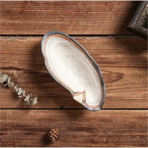 Japanese Ceramic Sushi Sashimi Plate - Oyster Shell Tableware for Couples | The Couple Corner