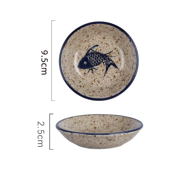 Ceramic Seasoning Dish - Japanese Flower Bird Pattern for Couples | The Couple Corner