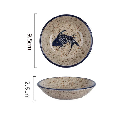 Ceramic Seasoning Dish - Japanese Flower Bird Pattern for Couples | The Couple Corner