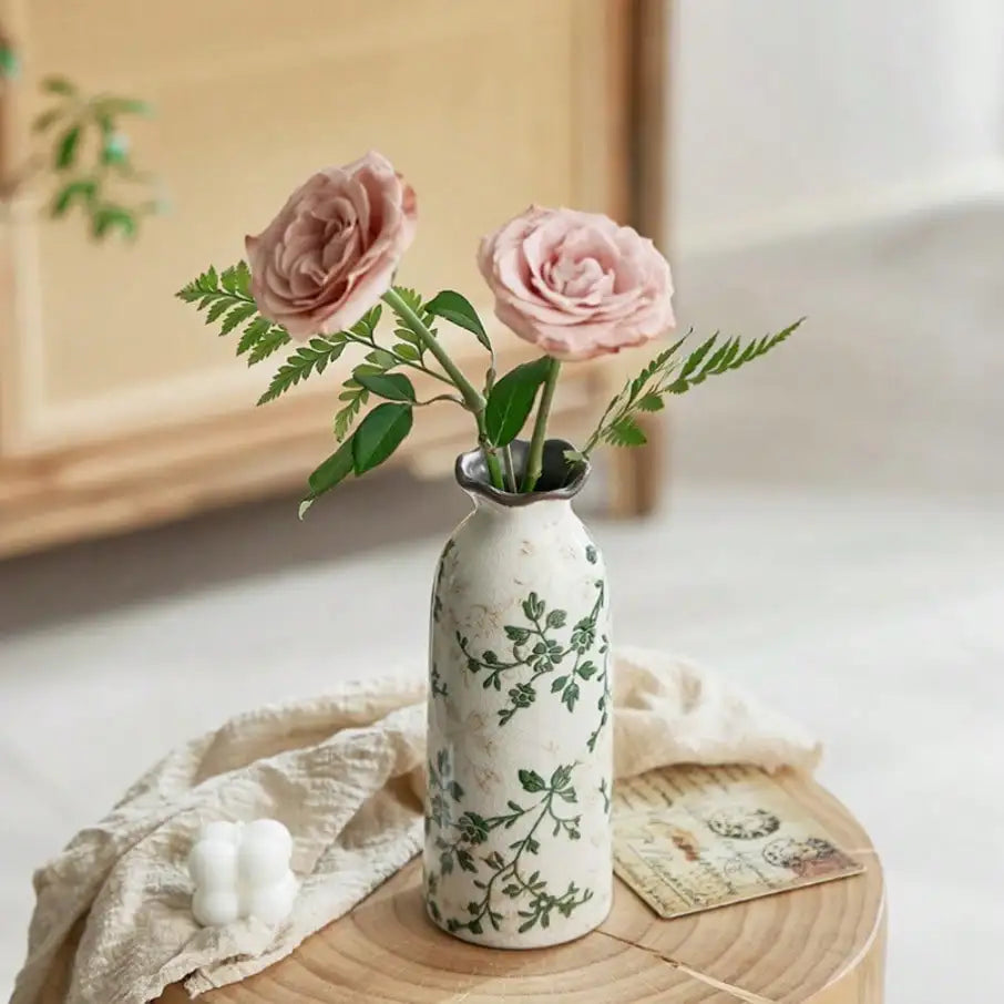 Crackle Ceramic Vase - Elegant Hydroponic Planter for Couples' Home Decor | Home Decor The Couple Corner