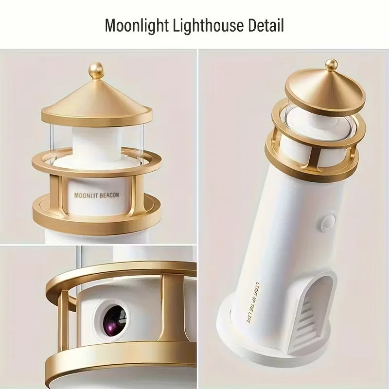 Rechargeable Lighthouse Night Light for Couples - Motion-Activated Dimmable Glow for Bedroom Ambiance