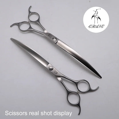 Professional Curved Dog Grooming Scissors - 50° Stainless Steel Shears 7.5"/8" | Pet Grooming Tool The Couple Corner