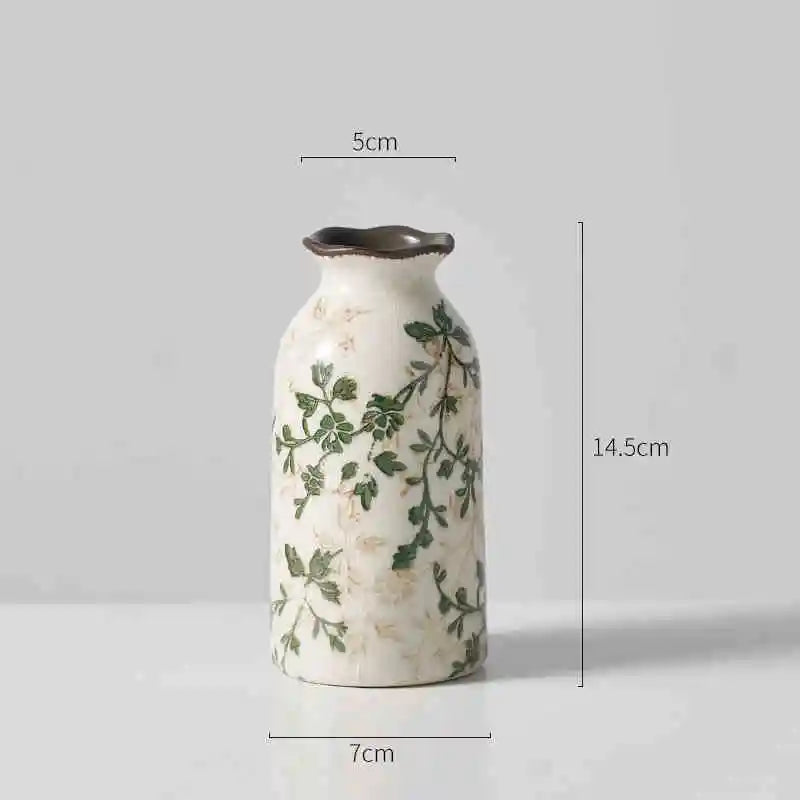Crackle Ceramic Vase - Elegant Hydroponic Planter for Couples' Home Decor | Home Decor The Couple Corner