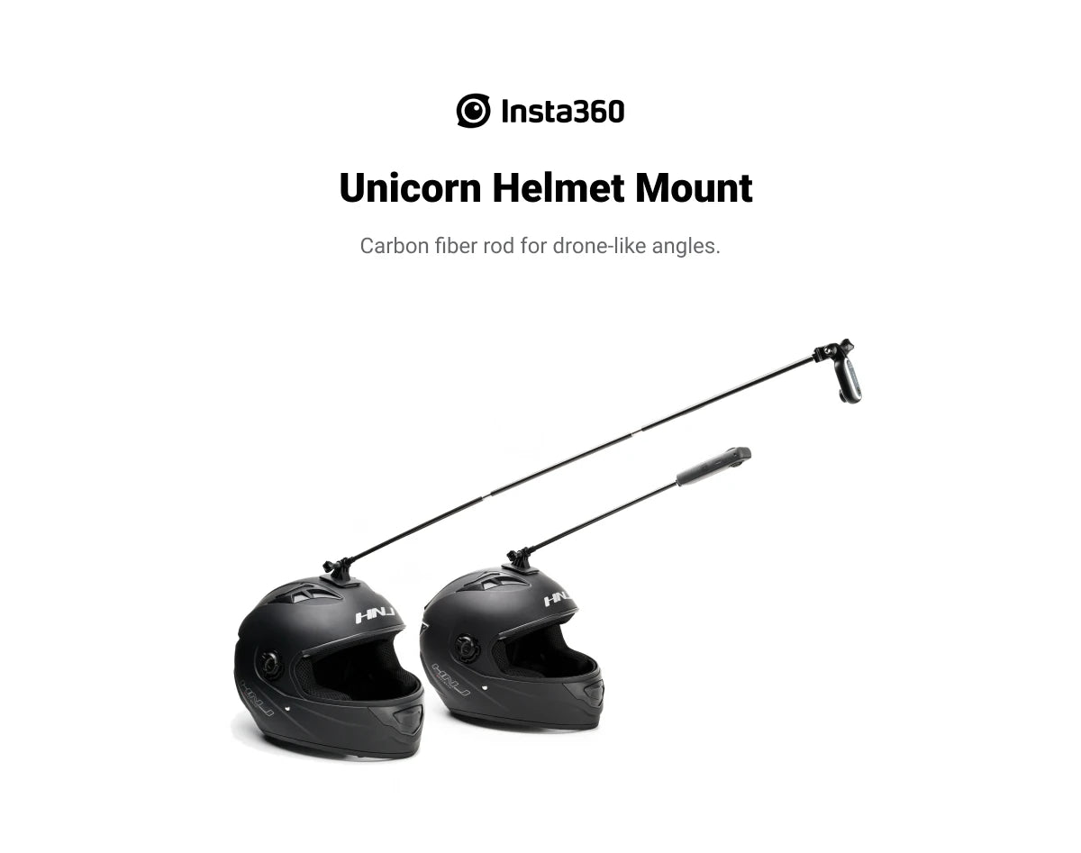 Insta360 Unicorn Helmet Mount (New Version) for ONE X2, ONE R, GO2(must be assembled with the Carbon Fiber Extension) | The Couple Corner