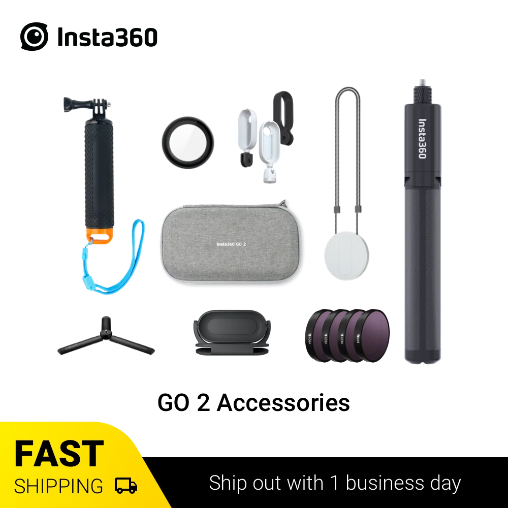 Insta360 GO 2 Accessories (Carry Case/ Mount Adapter Bundle/ Magnet Pendant/ Easy Clip/ Lens Guard/ Dive case/ USB Power Mount) | The Couple Corner