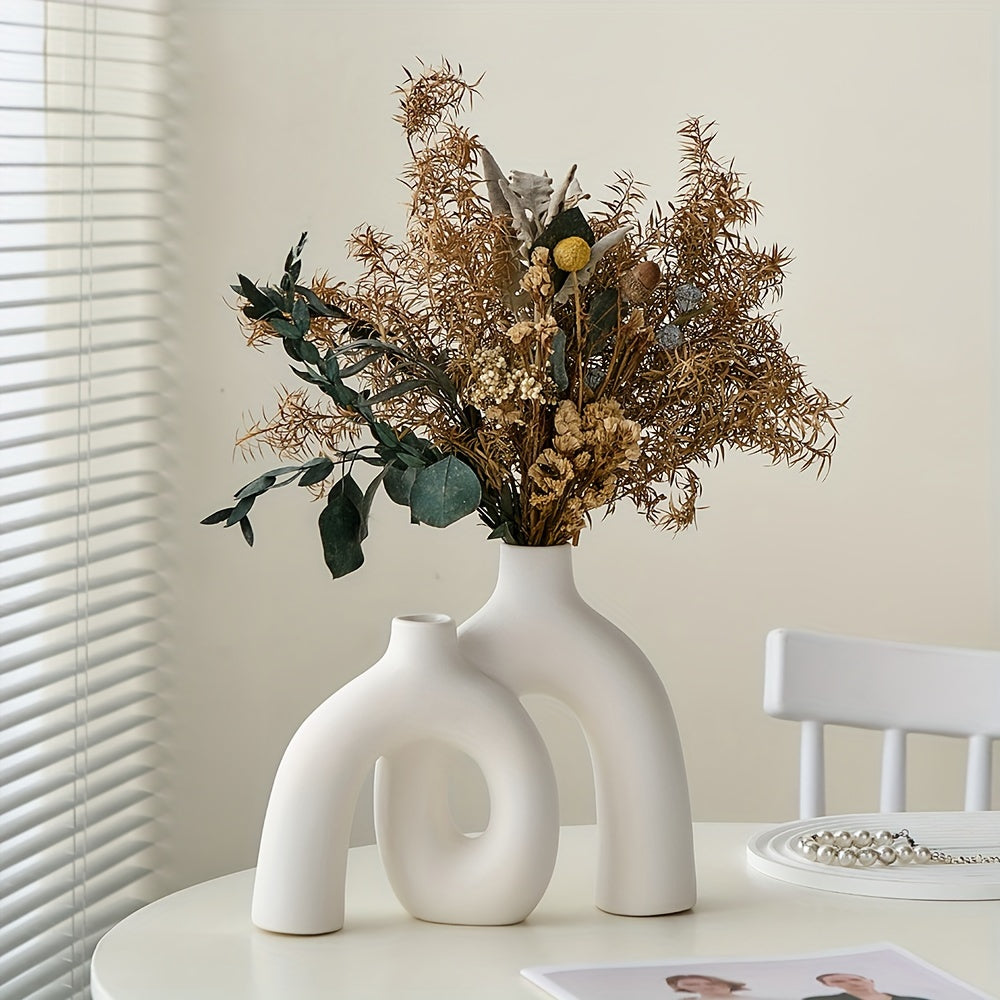 Art Deco Couples Vase - Modern Ceramic Cylinder for Romantic Flower Arrangements & Anniversary Gifts | The Couple Corner