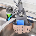 Couples Kitchen Sponge Organizer - Adjustable Strap Rack for Shared Sink Spaces & Cleaning Harmony