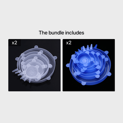 Silicone Stretch Lids - 6-Size Reusable Food Covers for Couples' Meal Prep | The Couple Corner