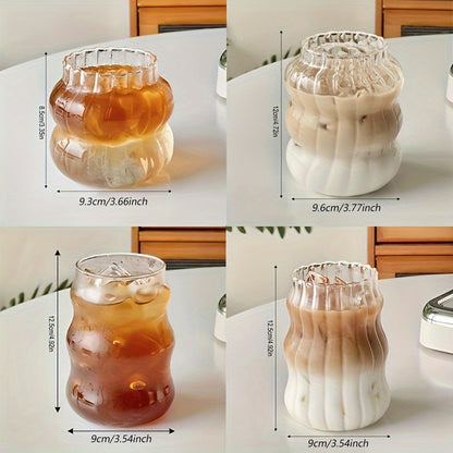 Retro Glass Tumbler - Artistic Irregular Cup for Couples' Cocktail Nights - | The Couple Corner