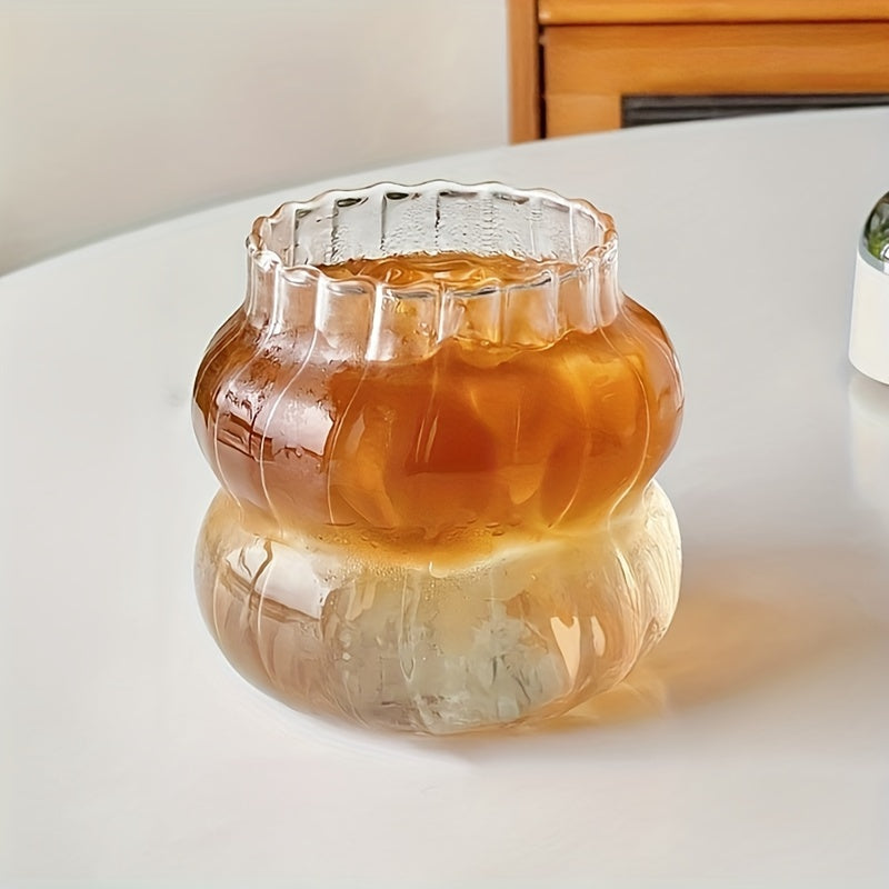 Retro Glass Tumbler - Artistic Irregular Cup for Couples' Cocktail Nights - Style 1 | The Couple Corner