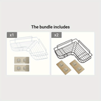 Couples' Shower Harmony Shelf - No-Drill Corner Organizer for Shared Bathroom Storage & Clutter-Free Sanctuary