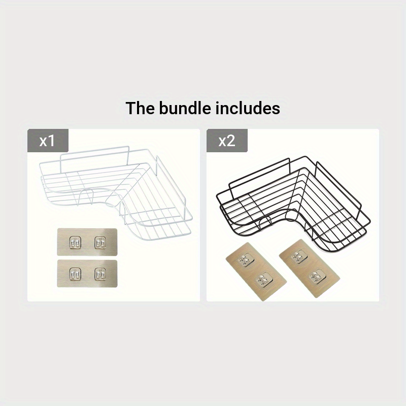 No-Drill Shower Shelf - Corner Organizer for Couples' Shared Bathroom | The Couple Corner