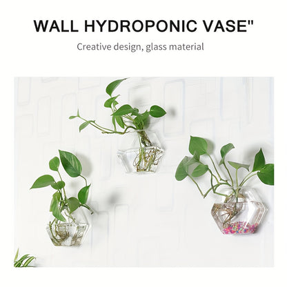Wall Mounted Glass Planter Set - Hydroponic Plant Vase for Couples' Home | The Couple Corner