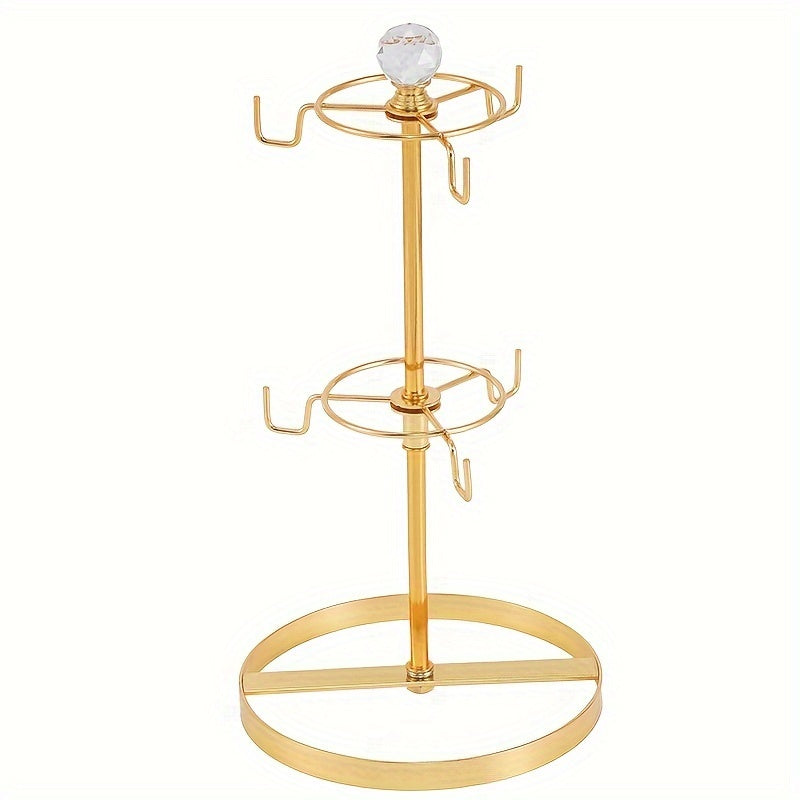 Couples Mug Display Rack - Vertical Double-Layer Holder for Shared Coffee Stations & Relationship Rituals