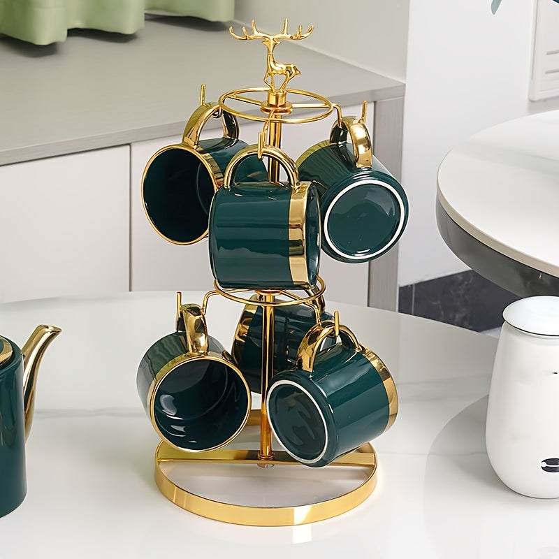 Couples Mug Display Rack - Vertical Double-Layer Holder for Shared Coffee Stations & Relationship Rituals | The Couple Corner