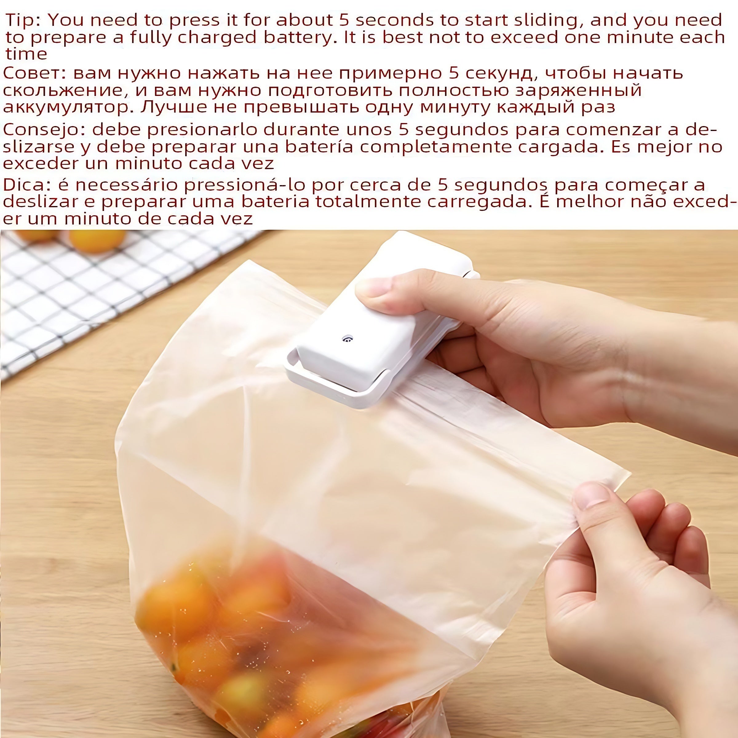 Food Saver - Cordless Mini Vacuum Sealer for Freshness Preservation & Shared Kitchen Goals
