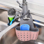Couples Kitchen Sponge Organizer - Adjustable Strap Rack for Shared Sink Spaces & Cleaning Harmony