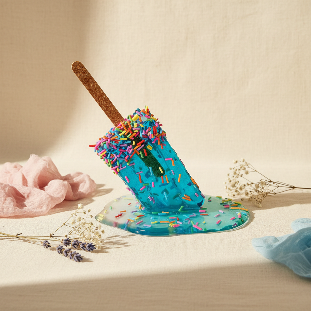 Melting Popsicle Sculpture - Handmade Resin Art for Couples' Home Decor & Conversation Starter - | The Couple Corner