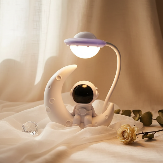 Moon Astronaut LED Night Light for Couples - Unique Sci-Fi Desk Lamp for Bedroom & Geek Decor - | The Couple Corner